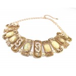 Odyssey Glam Opal GemStone Bib Necklace